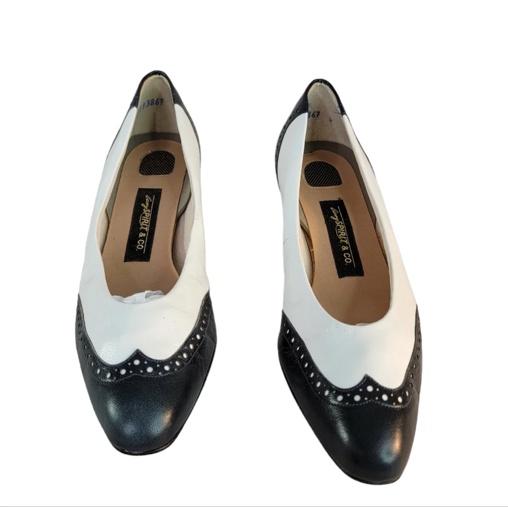 Easy Spirit Wingtip Kitten Vintage Made in USA Heels 193867 Women's Size 8 1/4 - Picture 2 of 14